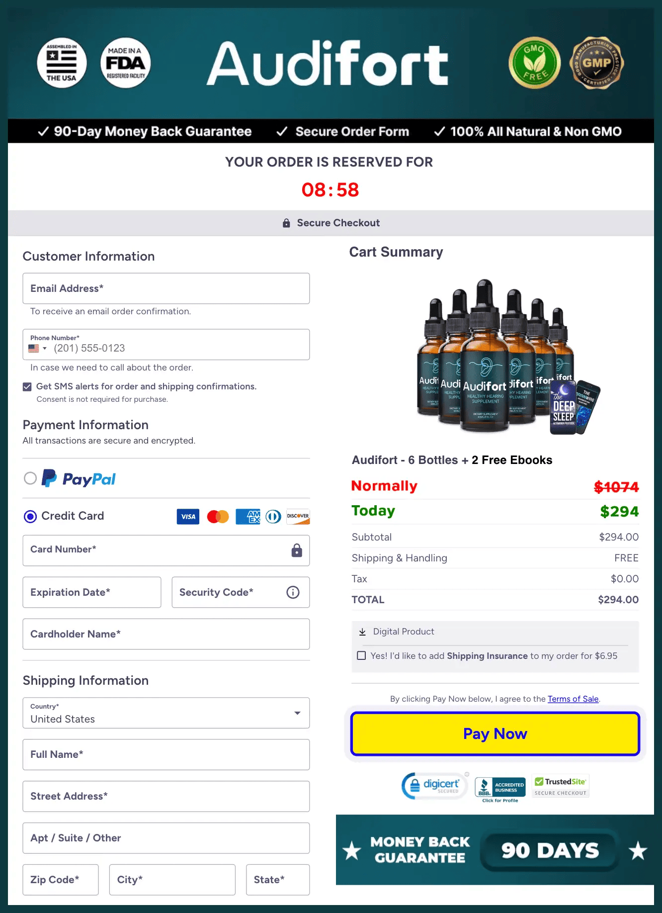 Audifort - Order Page